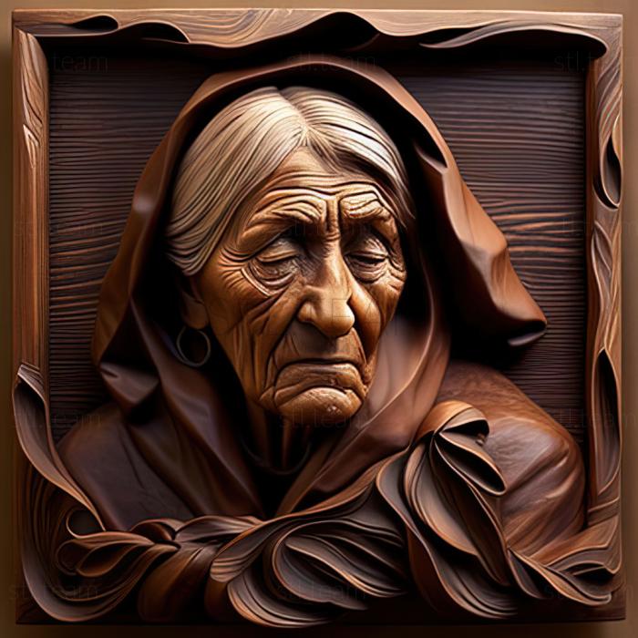 3D model Edith Branson American artist (STL)
